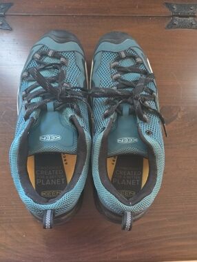 Keen Teal and Black Trail Mesh Sneakers